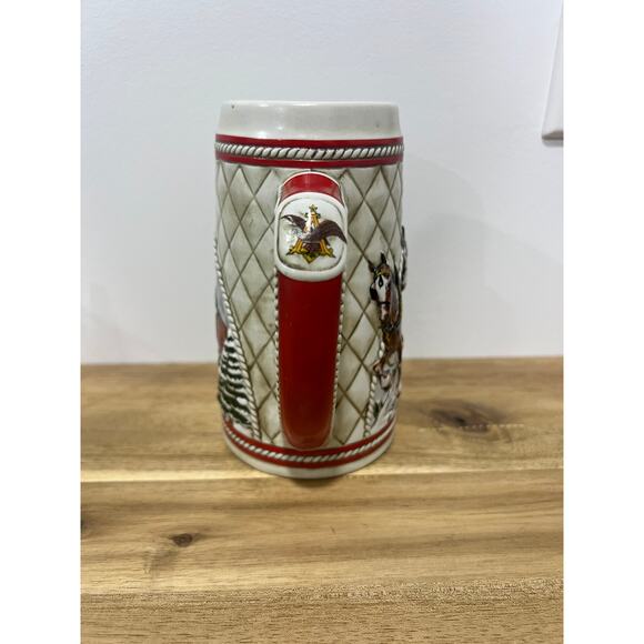 Vtg 1985 Budweiser Series 'A' Anheuser Busch Holiday Beer Stein Mug Clydesdale - Picture 4 of 9